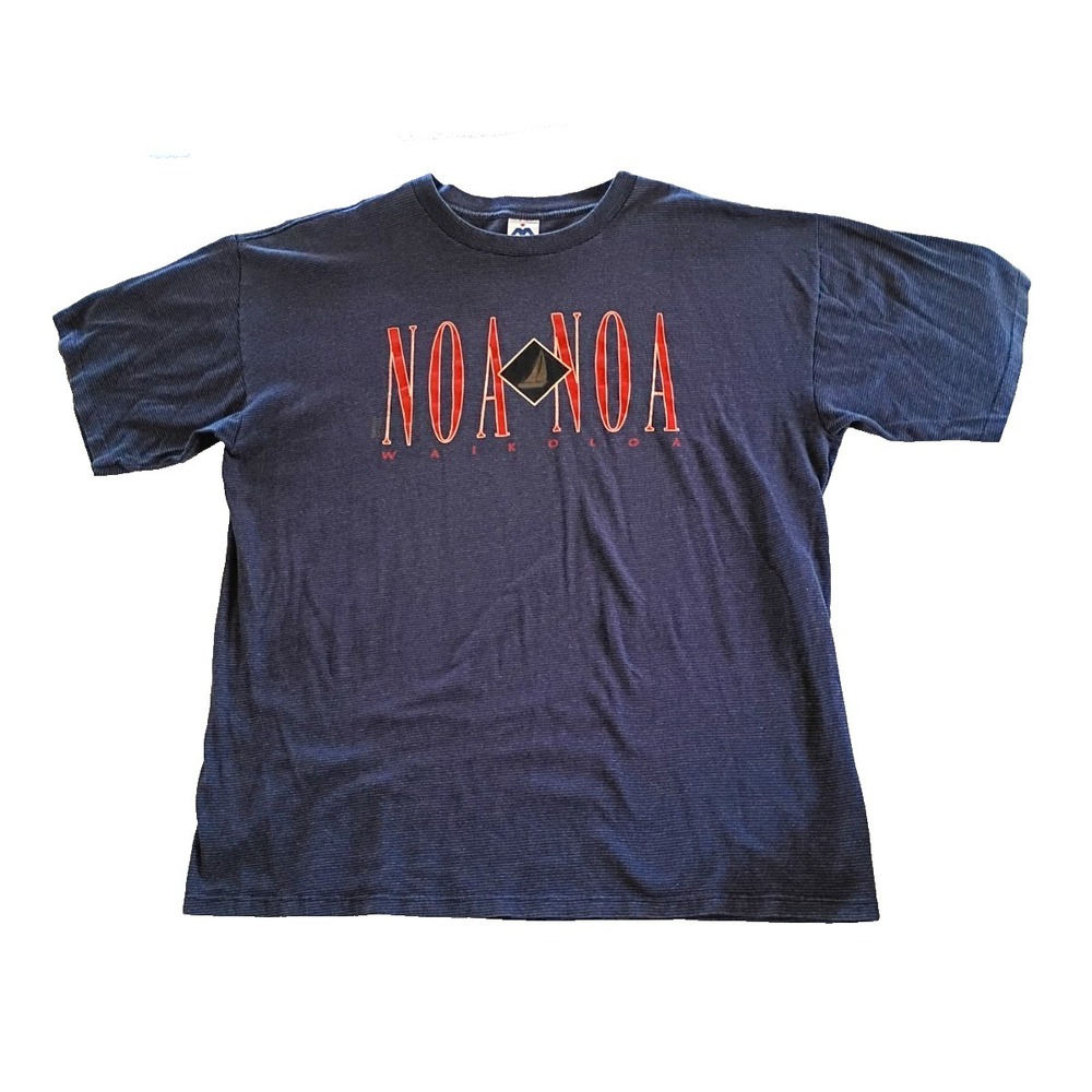 Vintage 1990's Single Stitch Nautica NOA NOA  WAIKOLOA Sailing T-Shirt 2XL